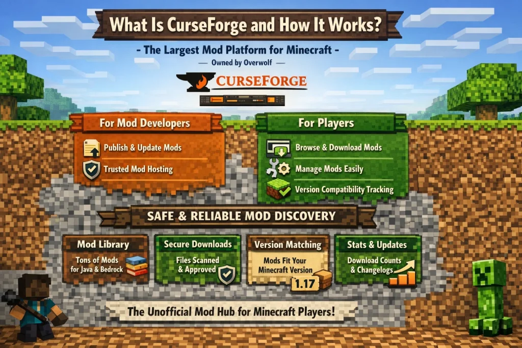 What Is CurseForge and How It Works Infographic