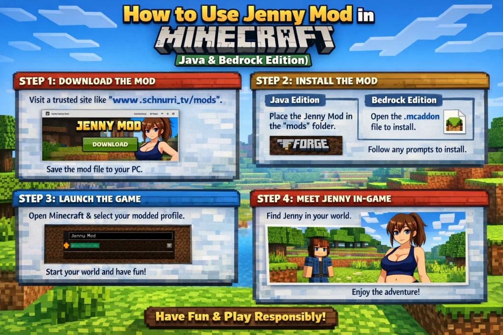 How to Install and Use Jenny Mod in Minecraft